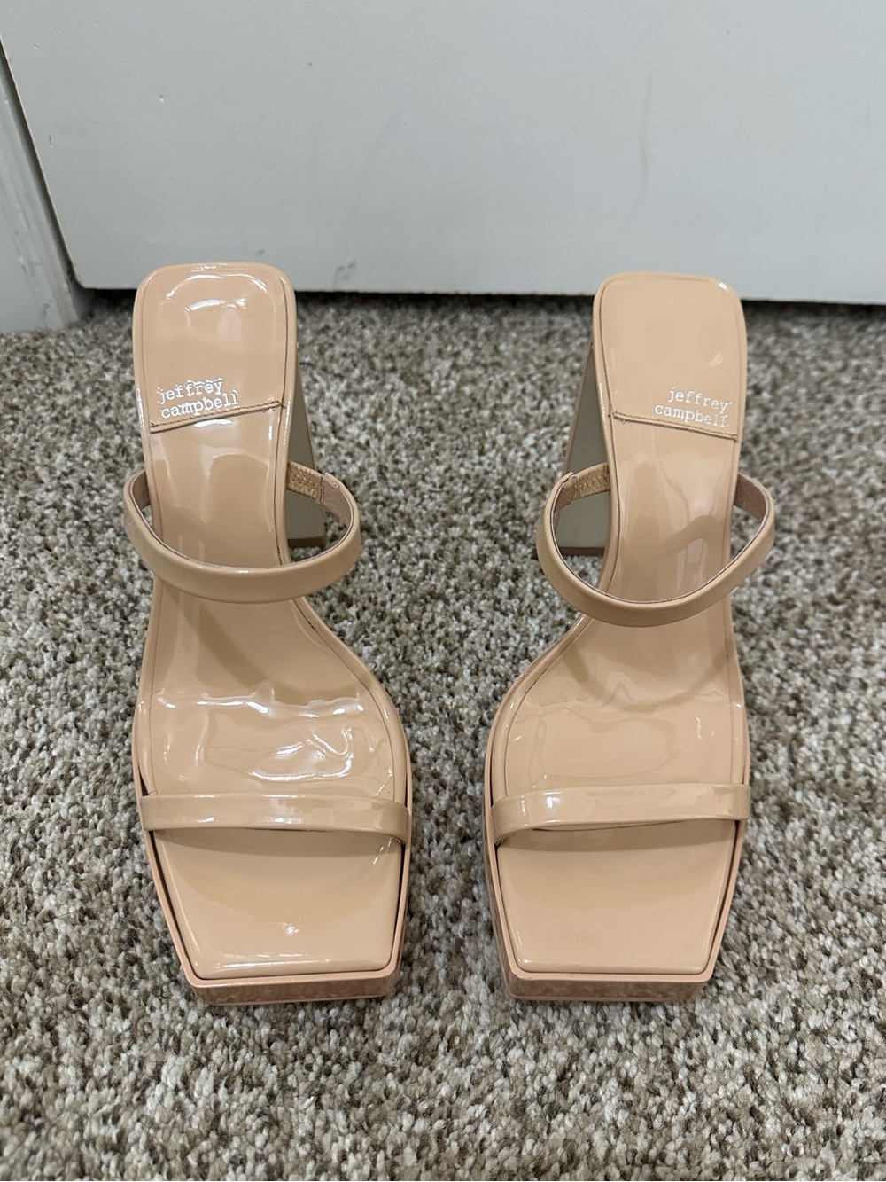 Jeffrey Campbell Hustler Heels in Dusty Nude Patent
